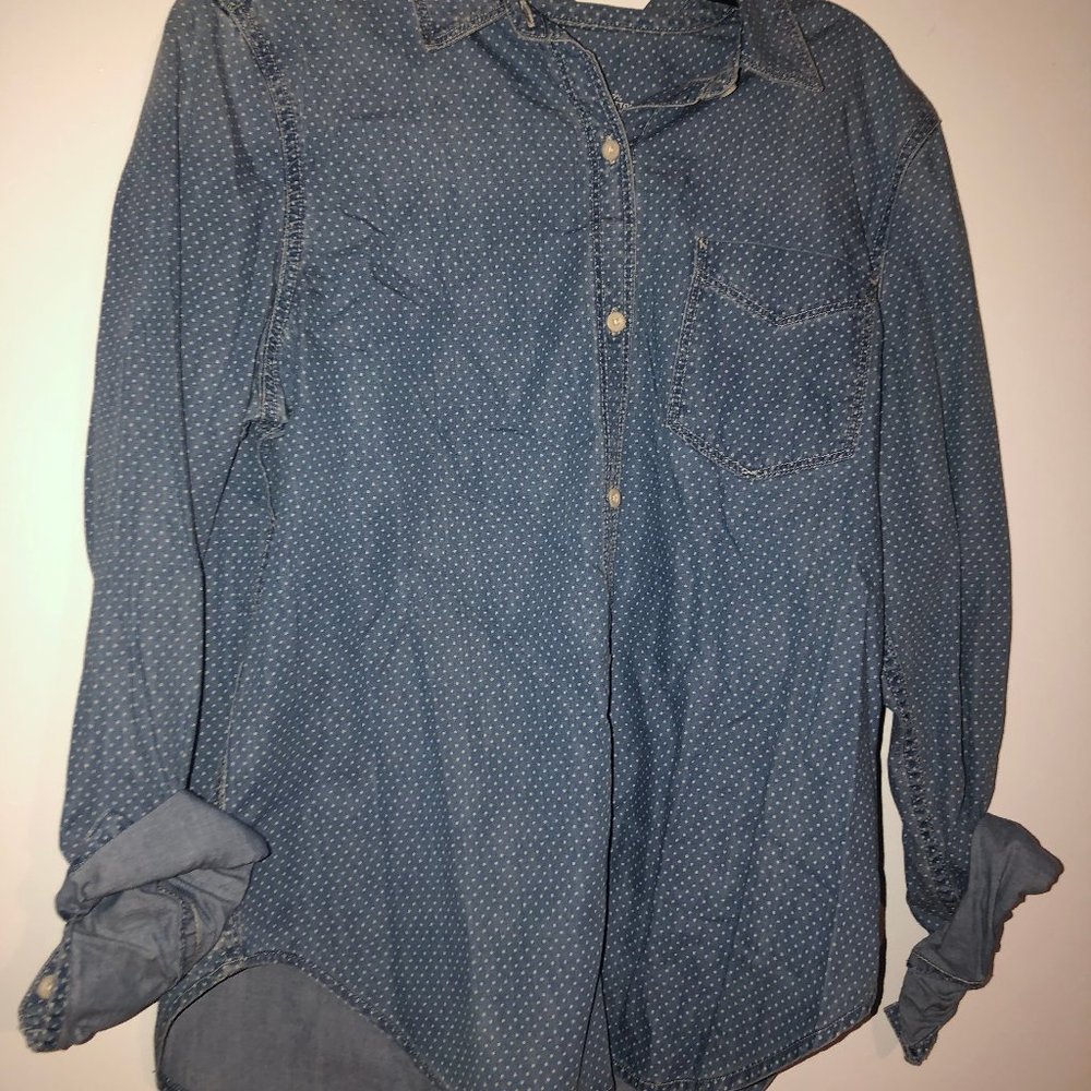 Gap Dotted Denim Button Up